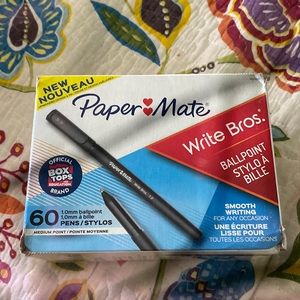 Black Paper Mate 1.0mm ballpoint pens!